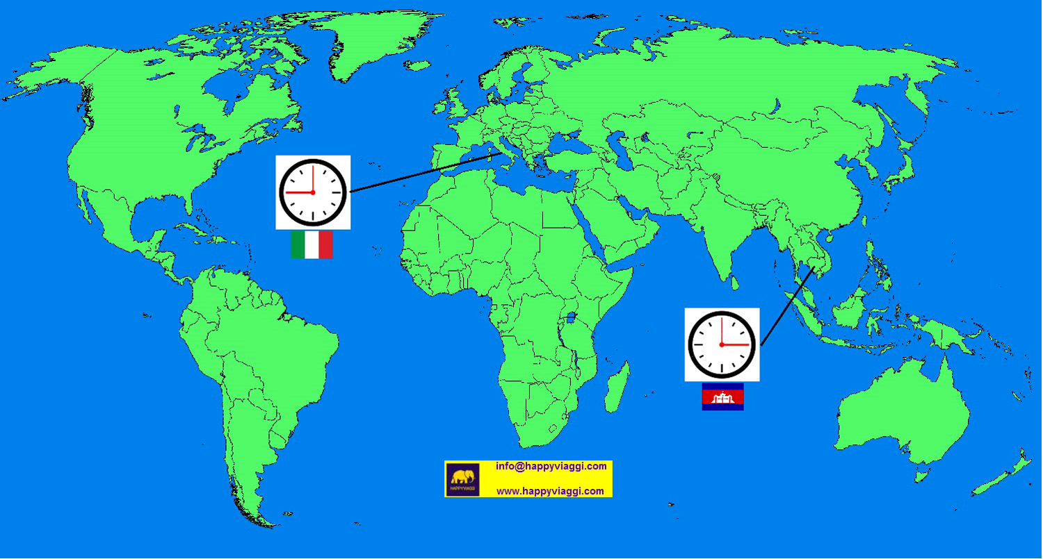 Fuso orario tra Italia e Cambogia Fuso orario tra Italia e Cambogia